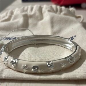 NWT Tommy Bahama Silver and Cream Enamel Bracelet